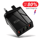 thumbnail image 4 of Cargador de teléfono móvil de 4 USB, cargador de viaje para tableta de 3 A, cabezal de carga, cargador estándar americano, estándar europeo, 4 of 6