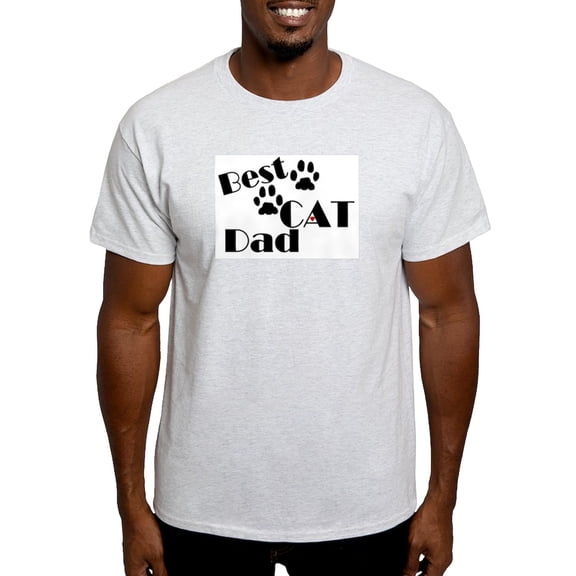 CafePress - Best Cat Dad Ash Grey T Shirt - Men's Classic Graphic T-Shirt