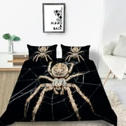 Hot Sale Home Decor Bed Set Soft Quilt Cover 3D Spider Printing Bedding Set Duvet Cover Set, Twin (68"x86")