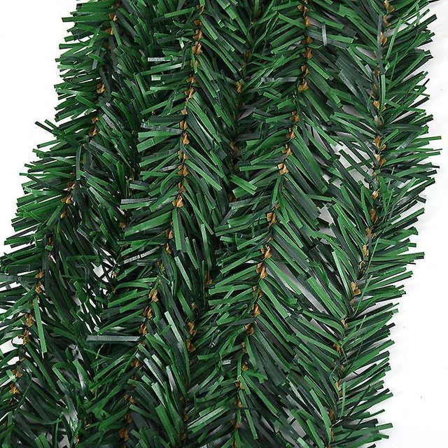 Enredadera verde de coníferas artificiales, alambre de PVC, vid trenzada, planta falsa, hoja de pino, manualidades, decoración de Navidad ShuxiuWang 8390614796607