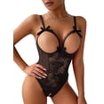 thumbnail image 3 of QYLUX Open Bust Lace Bodysuit Sexy Lingerie for Women, One Piece Babydoll Mini, 3 of 6