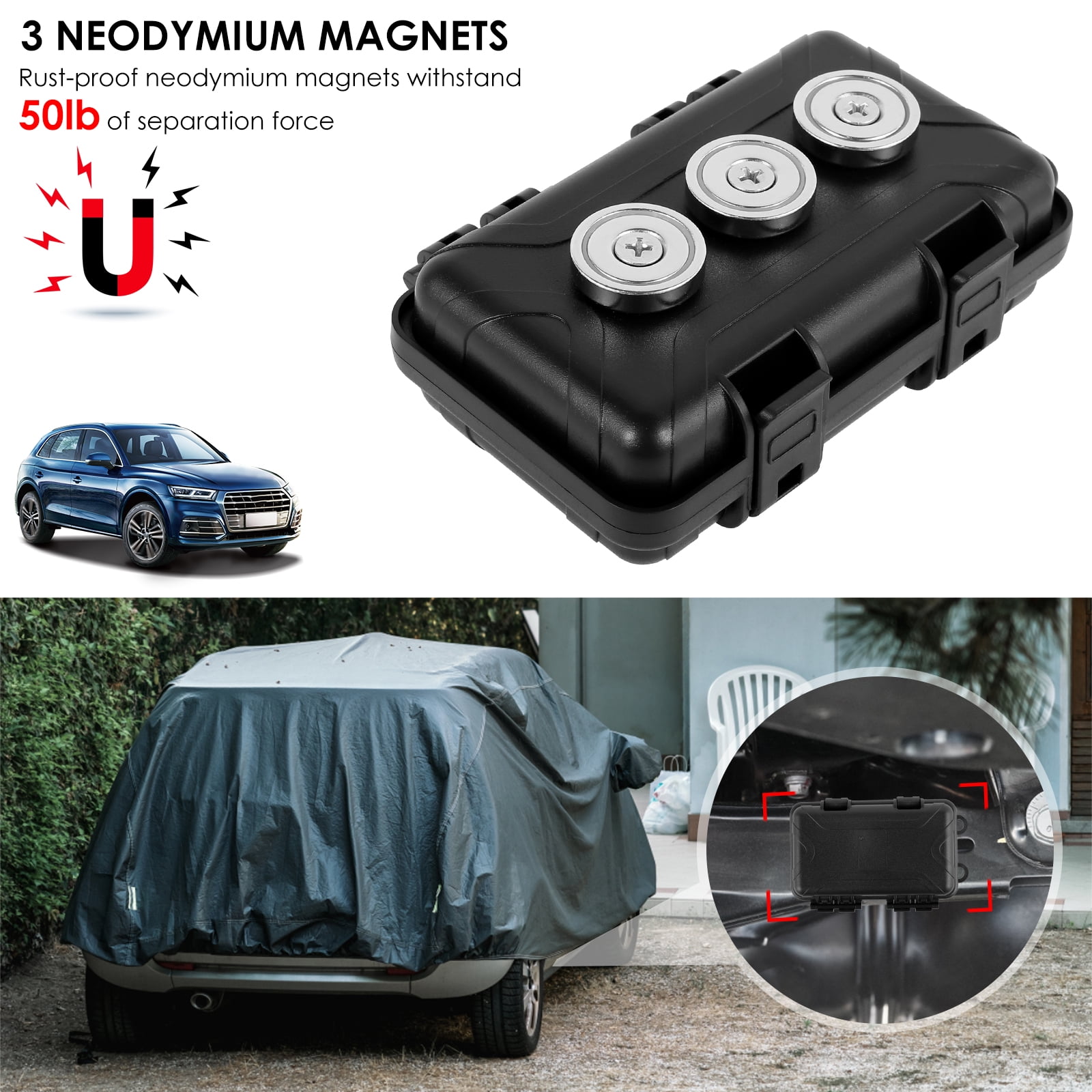 FUYGRCJ Magnetic Key Holder Under Car Hide Box photo 4