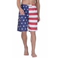 thumbnail image 2 of Men's American Flag Quick-Dry Swim Trunks with Cargo Pocket - Brushed Microfiber Board Shorts for Swimming, Surfing & Beach-7110-10-2XL, 2 of 7