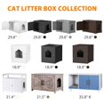 thumbnail image 2 of SONGMY 18.9'' Cat House, White Indoor Pet Crate Litter Box Enclosure, Hidden Litter Box Furniture, 2 of 10