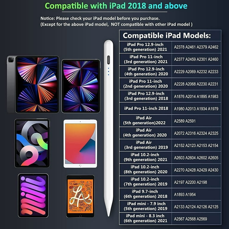 Idealforce Apple Pencil Stylus Pen 2nd Generation for iPad iPad