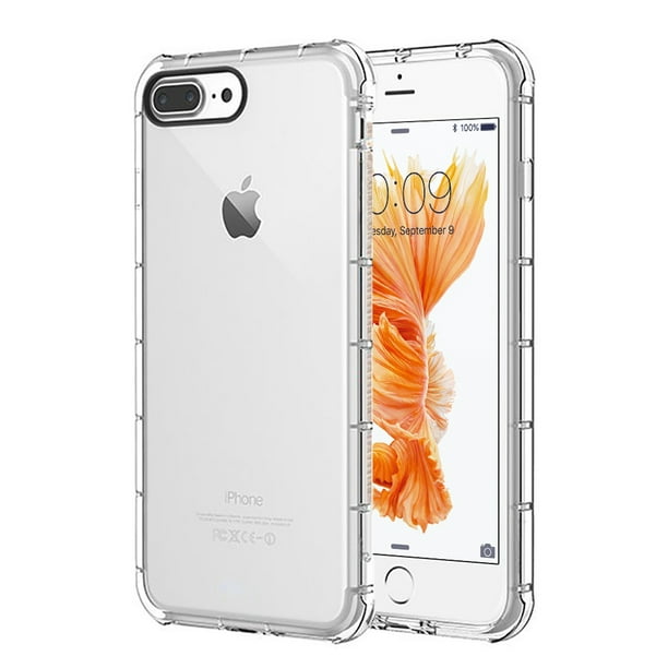 apple iphone 7 plus duraproof transparent anti-shock tpu case teal -