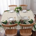 thumbnail image 3 of Green Pine Cone Table Cloth Waterproof Tablecloths, Christmas Winter Plants Retro Beige Tablecloth Dining Table Cover for Kitchen Party Tabletop Outdoor, Rectangle Tablecloth 60x84 Inch, 3 of 9