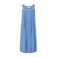 thumbnail image 5 of Aria Women's Sleeveless Long 100% Cotton Nightgown in 46", Sizes XS to 5X, 5 of 7
