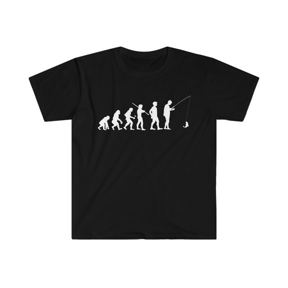Human Evolution Fishing Fisherman Unisex T-shirt S-3XL