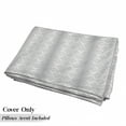 thumbnail image 5 of Damask Floor Pillow Lounger Cover, Damask Inspired Floral Motifs in Symmetrical Old Fashioned Design Swirls and Curls, Nap Mat Printed Fabric Case for 5 Pillows, 88" x 36", Grey White, by Ambesonne, 5 of 5