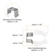thumbnail image 2 of T8 U Clips Soporte para LED Luz Bombilla Montaje Soporte Inoxidable Acero Fluorescente Tubo Soporte Tornillo Tubo Abrazaderas, Blanco Paquete de 15, 2 of 5