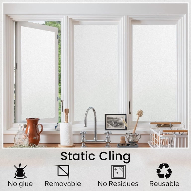 Frosted Privacy Window Film 23.6" x 78.5" photo 6