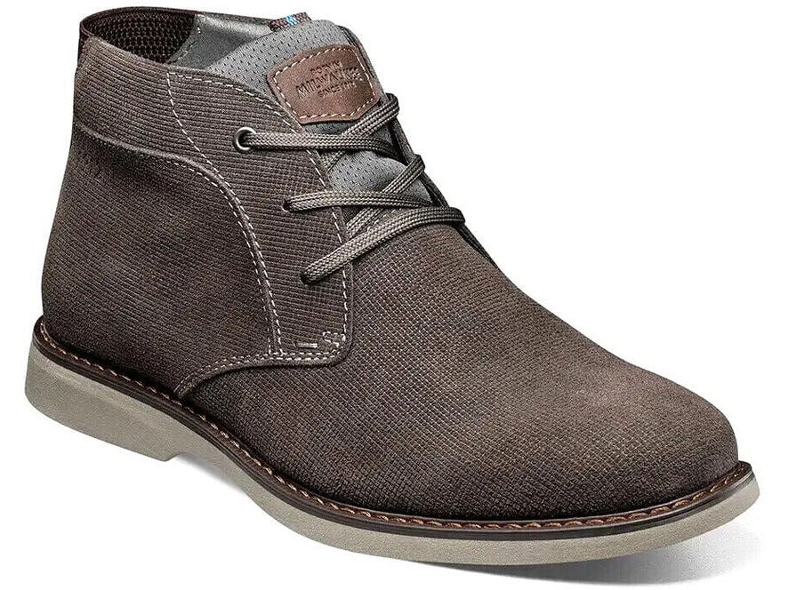 Men's Nunn Bush Otto Plain Toe Chukka Boot Dress Shoes Gray 84987020