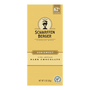 Scharffen Berger, Semi-Sweet 62% Cacao Chocolate Bar, 3 Oz.