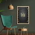 thumbnail image 2 of Old Hollywood Wall Art with Frame, Movie Ending Screen with Vintage Video Frame End Text, Printed Fabric Poster for Bathroom Living Room Dorms, 23" x 35", Charcoal Grey Black, by Ambesonne, 2 of 2