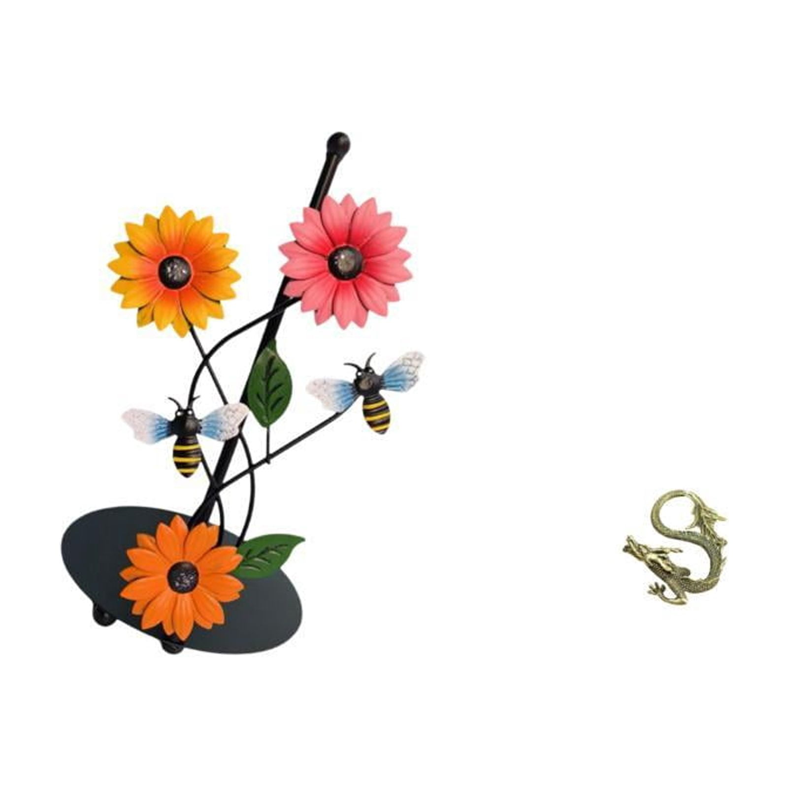 Fiocias Toilet Paper Holder Paper Towel Holder Countertop Brass Chinese Sculpture Iron Stand Desktop Miniature Ornament Suitable for Kitchen Dining Table Offi