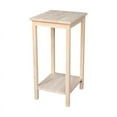 International Concepts Solid Wood Unfinished Accent Table