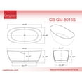 thumbnail image 2 of Castello USA Manhattan 59" Freestanding Solid Surface Soaking Bathtub in Black, 2 of 6