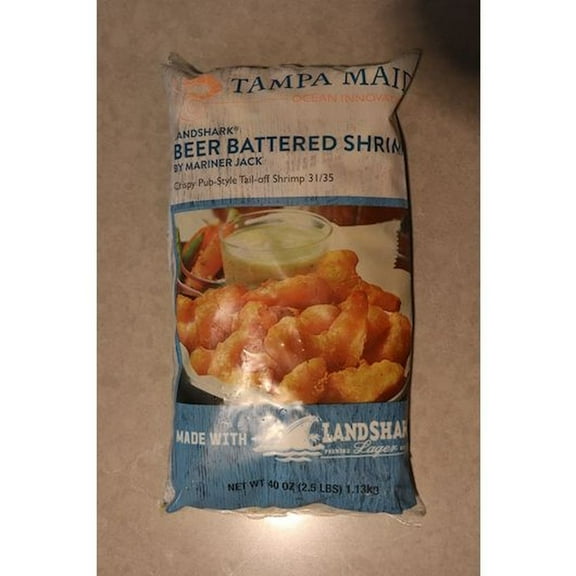 Mariner Jack 31/35 Count Tail Off Beer Battered Shrimp, 2.5 Pound -- 4 per case