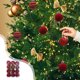 thumbnail image 5 of HWRETIE Plastic Christmas Tree Balls,Christmas Decorations 12 Piece Flocked Christmas Balls Christmas Decoration Setmultiple Styles of Christmas Tree Decorations, 5 of 6