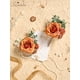 thumbnail image 2 of Conjunto de Corsage y Boutonniere Serwalin Naranja para Prom y Boda, 2 of 9