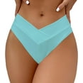 thumbnail image 1 of LAICAIW Women's V Cut High Waisted Bikini Bottom Ribbed High Cut Cheeky Swimsuit Bathing Suit Bottoms, 1 of 6