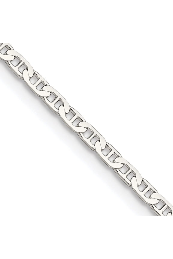 Sterling Silver 2.1mm Flat Anchor Chain (20 X 2.1) Made In Italy qan060-20