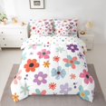 thumbnail image 2 of Homewish Cute Cartoon Flower 7-Piece Twin Bedding Sets,Colorful Daisy Bedding Comforter Set,White Red Pink Sheet Sets For Girls,Ultra Soft Home Decor Reversible, 2 of 8