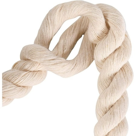 

100% Natural Cotton Rope (1\\/2 inch x 32 feet) Twisted Soft White Rope for Crafting Macrame DIY Projects Home Decorating