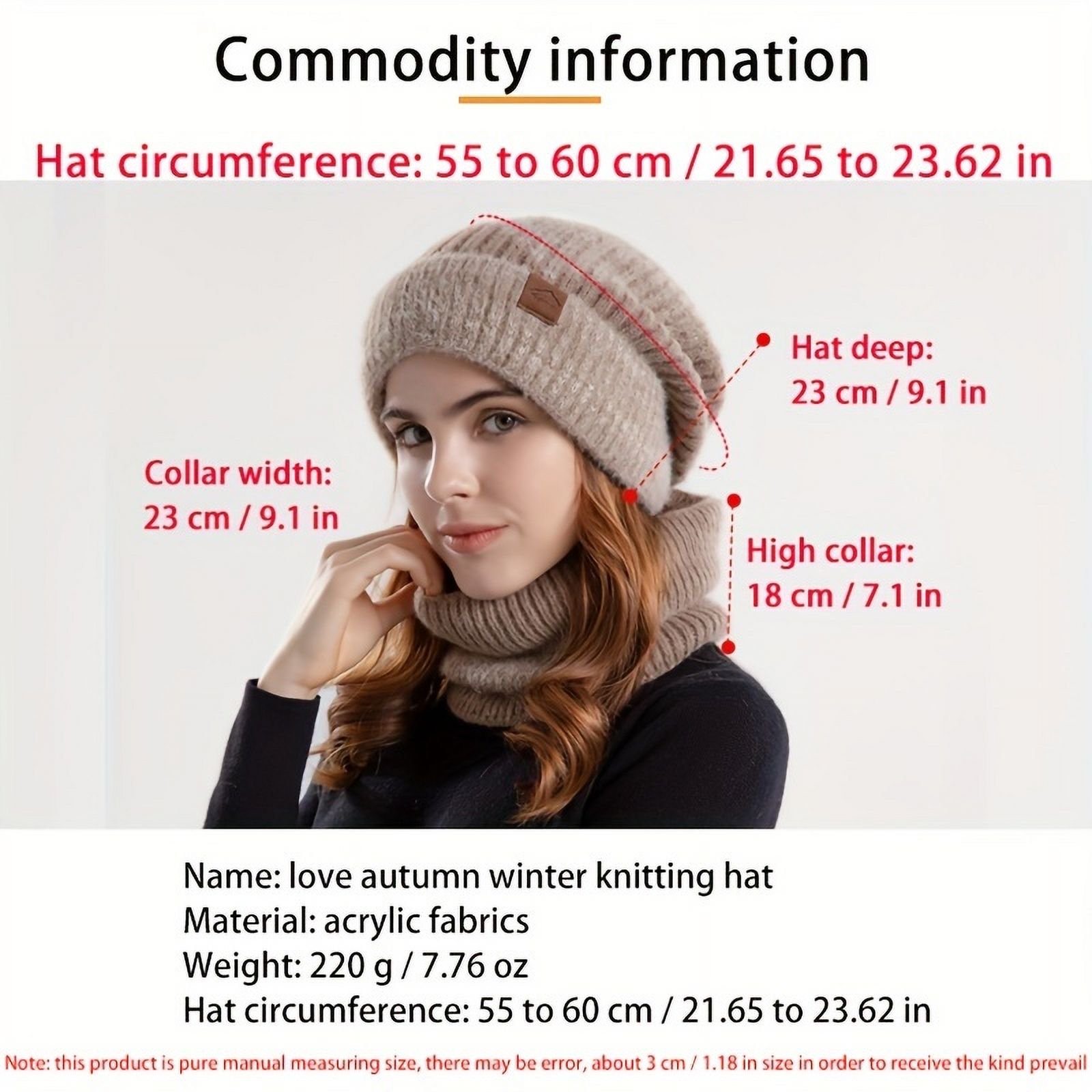 Dosaele Guan Knitted Beanie and Scarf Set for Women  display picture 1