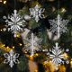 thumbnail image 2 of 10 piezas de copos de nieve de cristal para Navidad, adornos de acrílico transparente para copos de nieve, decoración colgante para árbol de Navidad DIY para fiestas de Año Nuevo, 2 of 5
