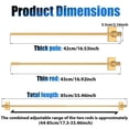 thumbnail image 2 of 2sets Magnetic Curtain Rods for Metal Doors, Adjustable 17.3-33.4 inch No Drill Curtain Rod for Window, Fridge, Cabinet, Iron Rod, 2 of 12