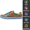 thumbnail image 3 of Dogo Vegan Leather Sneakers for Women - Handmade and Unique Fashion Sneakers for Women, Vincent van Gogh The Bedroom Design, Size 8, 3 of 5