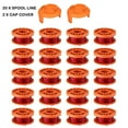 thumbnail image 1 of 20Pack WORX WA0010 Replacement Spool Line For Grass Trimmer Edger 10ft Cap ZY, 1 of 8