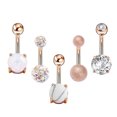 thumbnail image 1 of Dsscvnef 4Pcs/set Belly Button Rings Navel Piercing Rings Gifts Body Jewelry, 1 of 5