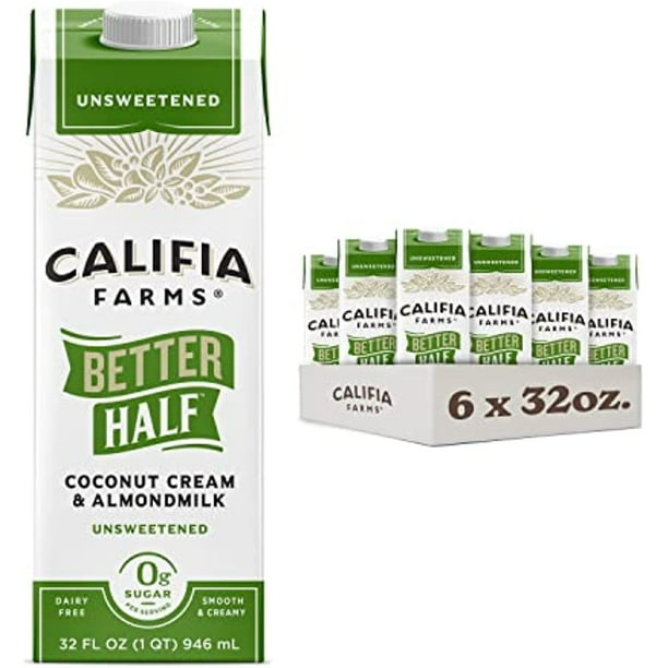 Califia Farms Unsweetened Better Half, Half And Half Substitute, 32