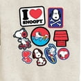thumbnail image 3 of Peanuts - I Heart Snoopy Patches - Youth Crewneck Sweatshirt, 3 of 6