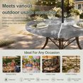 thumbnail image 6 of Round Outdoor Tablecloth with Umbrella Hole and Zipper, Modern Minimalist Tablecloth with Elastic Waterproof, Abstract Painting Texture Gray Patio Table Covers for 31" - 35" Picnic Pool Tables, 6 of 9