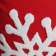 thumbnail image 3 of Funda de almohada de algodón con bordado de copos de nieve navideños cuadrados suaves para decoración del hogar, funda de cojín de 18 x 18 pulgadas para sofá, cama y silla (1 par, rojo), 3 of 4