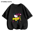 thumbnail image 1 of Conjunto de camiseta de Hello Kitty para niños y niñas, ropa holgada de manga corta Y2K, Top con estampado oscuro para mujer, ropa dulce Harajuku, 1 of 7