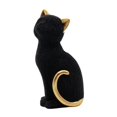 thumbnail image 2 of TISHITA Cat Statue Decorative Figurine Art Crafts Creative Collection Animal Sculpture Desktop Ornament for Office Fireplace New Year Black, 2 of 8