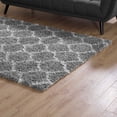 thumbnail image 6 of Modway Solvea Moroccan Trellis 8x10 Shag Area Rug in Gray and Ivory, 6 of 7