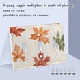 thumbnail image 3 of Yayeee Toggle Light Switch Wall Plate 3-Gang 6.37"x4.48" Decorative Outlet Cover, Brown Autumn Leaves, 3 of 7