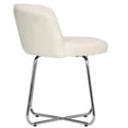 thumbnail image 3 of Pemberly Row Contemporary Metal Vanity Stool with White Fabric, 3 of 12
