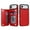 Red, variant on For iPhone Air Wallet Case with Card Holder, PU Faux Leather Kickstand Card Slots Case, Double Magnetic Clasp and Durable Shockproof Cover