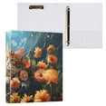 thumbnail image 3 of Flowers Sky Cat 3 Ring Binders 1.5 inch Hardcover File Folders with Interior Pockets A4 Size Organizer for School Office Hospital, 3 of 8