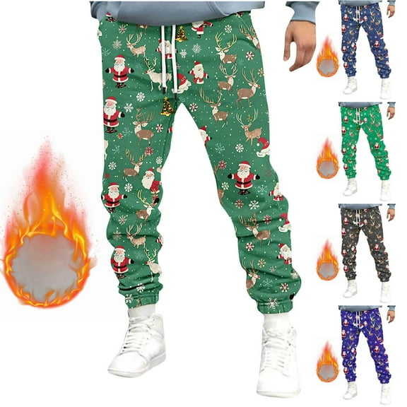 Brondbend Men's Sweat Pants Jogger Pants for Men Lace-up Pocket Workout Pants Stretchy High Waist Print Relaxed Sport Trousers Tapered Party Fall Winter Pants Army Green