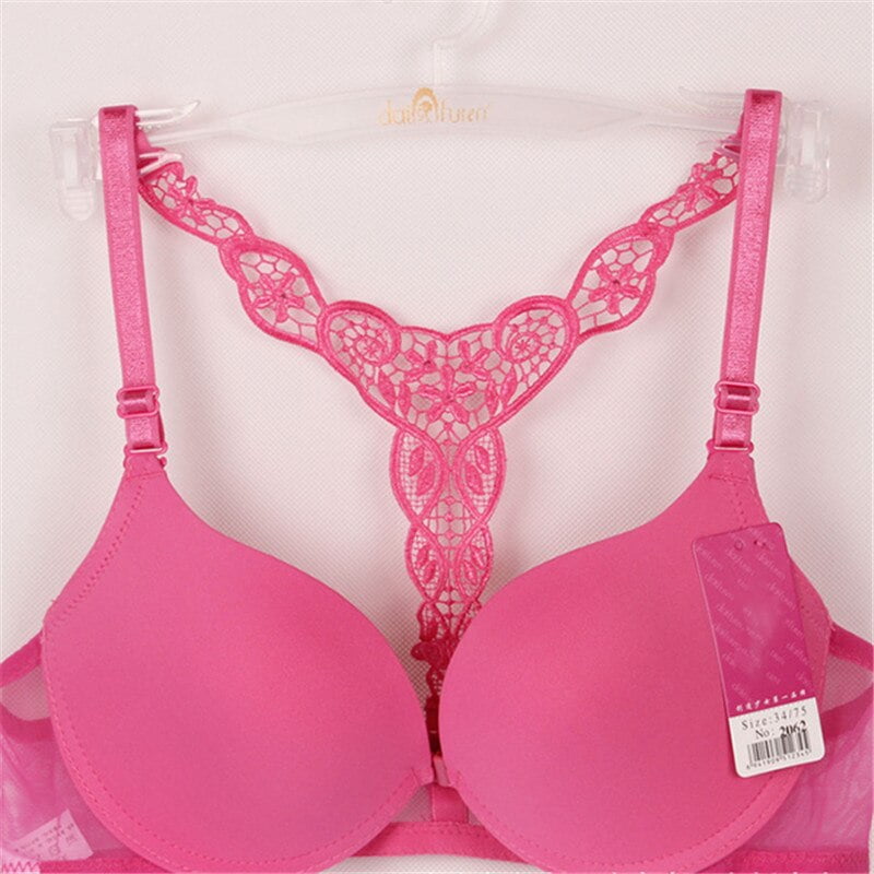 Buy 34/75, Pink Women Sexy Lace Breathable Underwire Plus Size Bra Sheer  Bralette at