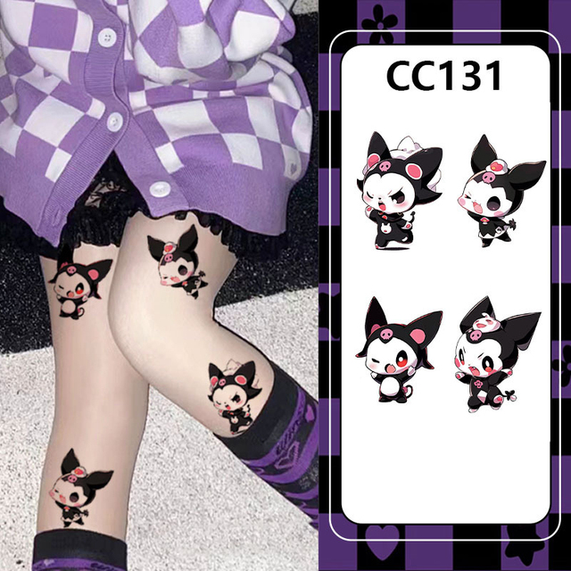 Sanrio Temporäre Tattoos Für Kinder – 8 Blätter, Mit Hello Kitty, Kuromi & My Melody, Wasserfest