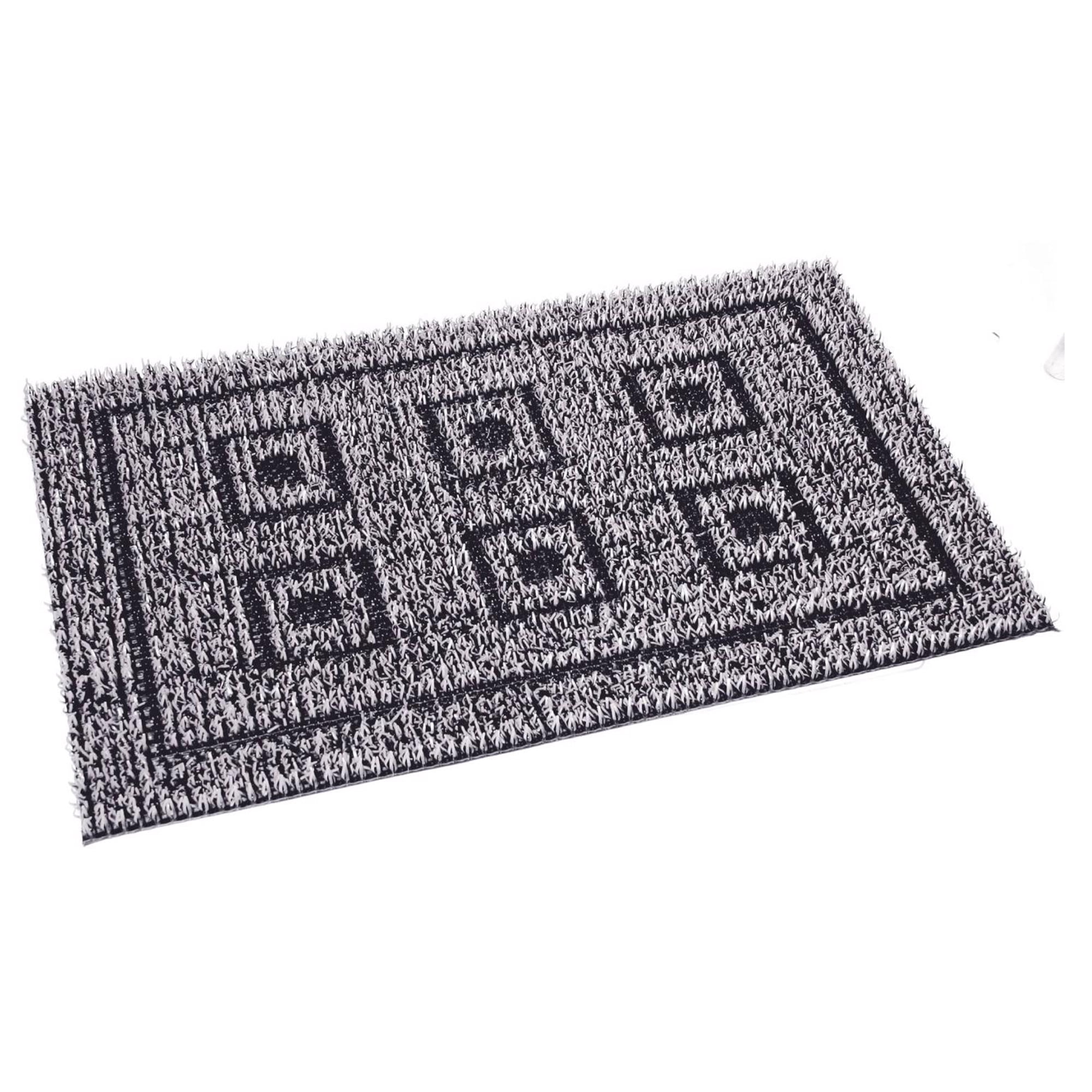 GrassWorx 18 in. W X 30 in. L Gray Six Panel Astroturf Door Mat